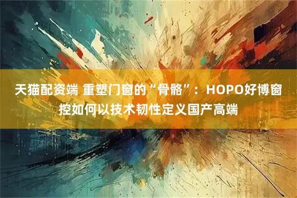 天猫配资端 重塑门窗的“骨骼”：HOPO好博窗控如何以技术韧性定义国产高端